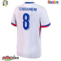 Camiseta Francia Aurelien Tchouameni #8 Visitante Equipación Eurocopa 2024 manga corta